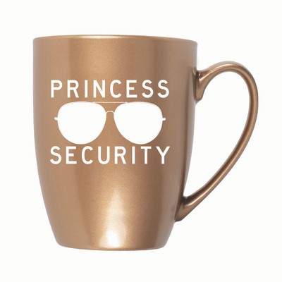 Elanze Designs Princess Security 10 ounce New Bone China Coffee Tea Cup Mug, Bronze
