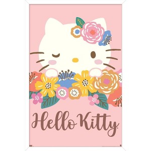 Trends International Hello Kitty and Friends: 24 Flowers - Hello Kitty Framed Wall Poster Prints - 1 of 4