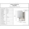 Urban Ambiance Luxury Modern Wall Sconce 8''H x 4.5''W,  Brushed Nickel Finish,  Broome Collection, UHP4104 - 3 of 4