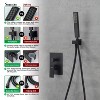 PAGED Shower Faucet Set Wall Mounted Rain Showerhead with 10" Rainfall Shower Head and Handheld Shower Faucet for Bathroom - 2 of 4