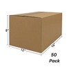 UOFFICE 50 Corrugated Boxes 16" x 12" x 8" Single Wall Shipping Boxes - 2 of 4