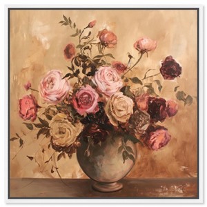 Art Remedy Burgundy Flower Afternoon Floral Glam Art Framed - 1 of 4