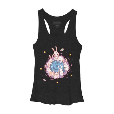 Women's Design By Humans Rabbit Hole By Chofy87 Racerback Tank Top