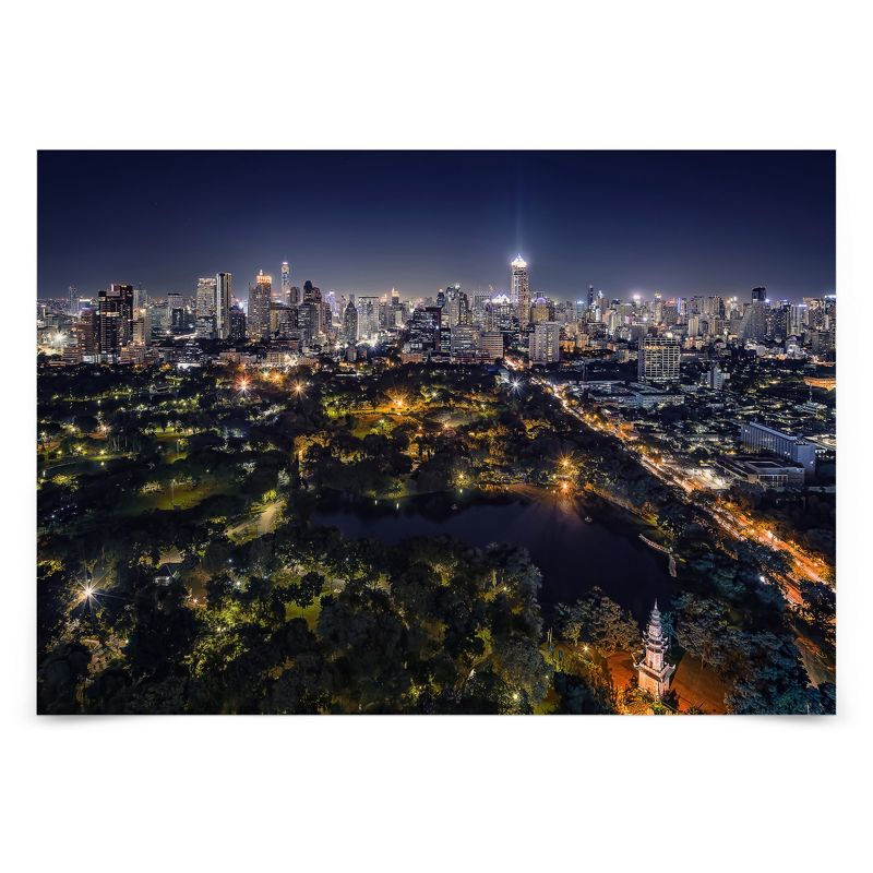Americanflat Modern Wall Art Room Decor - Bangkok By Night by Manjik Pictures, 1 of 7