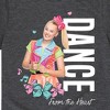 Boys' JoJo Siwa Dance From The Heart Short Sleeve Graphic T-Shirt - Heather Charcoal - Large - 2 of 4