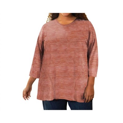 Women's Lisse 3/4 Sleeve Side Panel Tunic - Plus - On The Plus Side