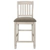 Light gray and Rustic Cream Counter Height Chairs (Set of 2) - 4 of 4