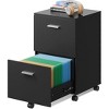 GALAXHERO Mobile 2 Drawer File Cabinet Wood Printer Stand Office Storage Organizer with Lock Letter Size - 2 of 4