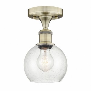 Athens - 1 Light Semi-Flush Mount In Industrial Style-8.88 Inches Tall and 6 Inches Wide - 1 of 1