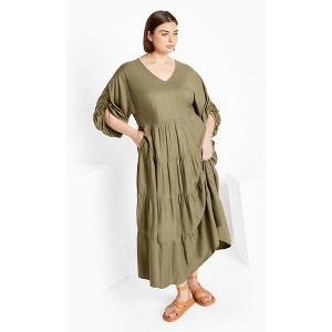 CITY CHIC | Women's Plus Size  Jossie Dress - olive - 20W - 1 of 4