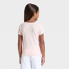 Girls' Short Sleeve Waffle Knit Henley T-Shirt - Cat & Jack™ - 2 of 3