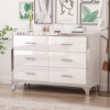 YONWAY Elegant High Gloss Dresser 6 Drawers Mirrored Storage Cabinet with Metal Handle for Bedroom,Living Room - 2 of 4