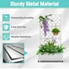 TOAOTBNBO Metal Raised Garden Bed with Diamond Lattice Trellis, Outdoor Planter Box with Wheels, Galvanized Garden Box for Patio - 4 of 4