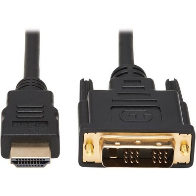 Tripp Lite P566AB-006 HDMI-to-DVI Antibacterial Cable, M/M, Black, 6 ft