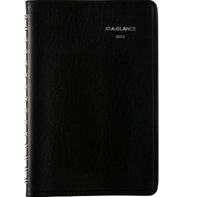 AT-A-GLANCE 2022 5" x 8" Daily Appointment Book DayMinder Black SK44-00-22