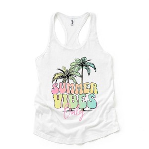 Simply Sage Market Women's Summer Vibes Only Graphic Racerback Tank - 1 of 3