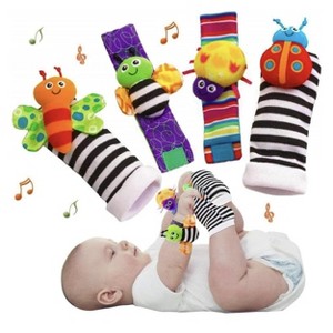 Baby Wrist Rattle Socks and Foot Finder Set, Perfect Baby Toys for 0-12 Months Newborn Boys.... - 1 of 4