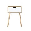 Accent Cabinet Mid-Century Modern with Drawer Storage for Bedroom or Living Room 15.7in - 3irtyhousy - 3 of 4