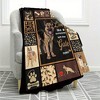 Luxurious German Shepherd Flannel Throw Blanket Double-Sided Plush with Humorous Dog Quotes & Paw Designs, Dog Blanket. - 4 of 4