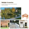 Tangkula Outdoor Wooden Folding Bench Two Person Loveseat Chair Garden Bench - 4 of 4