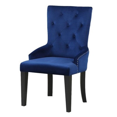 Acme Furniture Direct Only Dining Chairs Blue Velvet/Black Finish