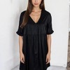 Anna-Kaci Women's V-Neck Short Sleeve Babydoll Dress with Flowing Silhouette for Casual Looks - 4 of 4