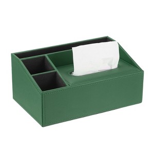 Unique Bargains PU Leather Magnetic Base Easy to Clean Multipurpose Paper Towel Holder 10.4 x 6.5 x 4.7 Inch 1 Pc - 1 of 4