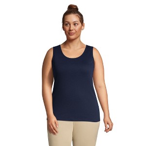 Lands' End Women's Cotton Tank Top - 1 of 4