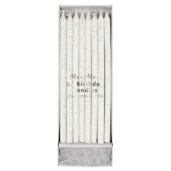 Meri Meri Silver Glitter Candles (Pack of 24)