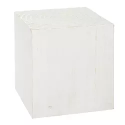 Rustic Wood Accent Table White - Olivia & May