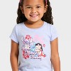 Toddler Girls' Lilo & Stitch Ohana Short Sleeve Graphic T-Shirt - Light Blue - 2 of 4