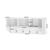 Homy Casa Wall-Mounted Entryway Shelf with 3 Open Cubbies and 4 Metal Hooks - 3 of 4