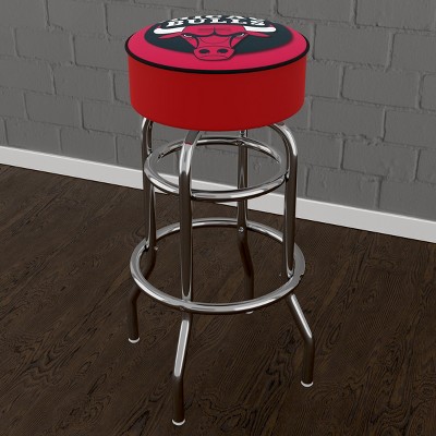 Chicago Bulls Red Metal Swivel Bar Stool