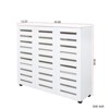 AZL1 Life Concept Shoe Rack 5-Tier Wooden Shoe Storage with Adjustable Shelves Louvered Doors for Entryway Hallway, White, 49.21"*17.91"*10.04" - 4 of 4
