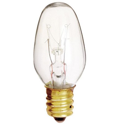 Satco - Nightlight - Incandescent Bulb - E12 (Candelabra) - Soft White - 4 W - C7 - 4 Pack - Case of 12