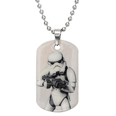 STAR WARS FAUX LEATHER DOG TAG IMPERIAL TROOPER NECKLACE NEW EMPIRE 