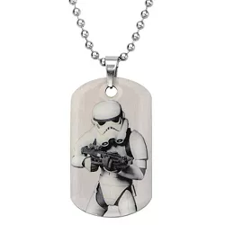 Men's Star Wars Stormtrooper Stainless Steel Dog Tag Chain Necklace (18")