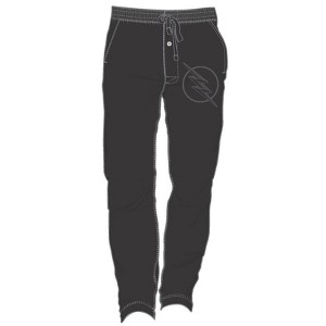 Flash Gray Superhero Logo Men's Black Sleep Pajama Pants - 1 of 2