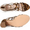 BLISSFUL STEP Women's Back Zip Strappy Chunky Heel Open Toe Sandals - 4 of 4