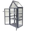 Mini Greenhouse Kit - Outdoor Small Green House, Wood, Plant Stand for Indoor Garden & Patio Balcony Apartments Porch Terrace Outsid Accessories - 3 of 4