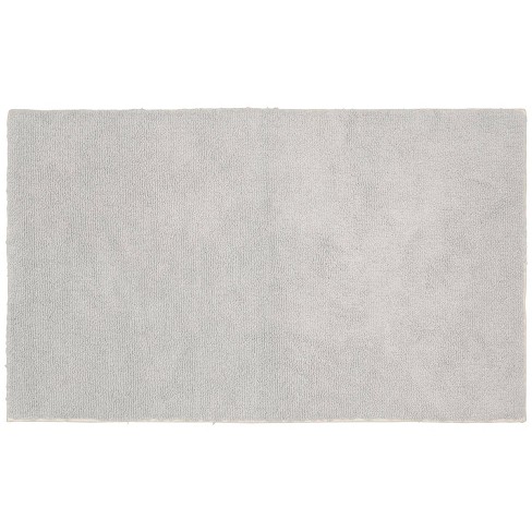30"x50" Queen Cotton Washable Bath Rug Runner Platinum Gray - Garland ...