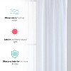 HLC.ME Sheer Voile Transparent Window Treatment Rod Pocket Curtain Panels - Set of 2 - 3 of 4