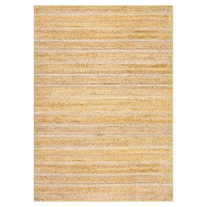 Modern Farmhouse Area Rugs Machine Washable Printed Braid Accent Carpet with Non-Slip Backing Stain Resistant Floor Carpet Soft Low Pile Rugs - 1 of 4