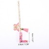 Unique Bargains Heart Sequin Letter L Butterfly Tassel Water Cup Pendant Pink 1 Pc - 2 of 4