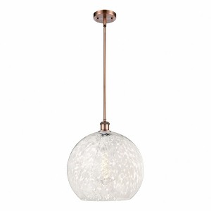 White Mouchette - 1 Light Stem Hung Pendant In Modern Style-16.63 Inches Tall and 13.75 Inches Wide - 1 of 1