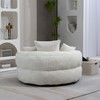 Sapphtopaz Chenille Bean Bag Chair High Back Bean Bag Chairs for Adult Oversized Sofa Chair with Three Pillows Accent Chair for Living Room, Bedroom - 3 of 4