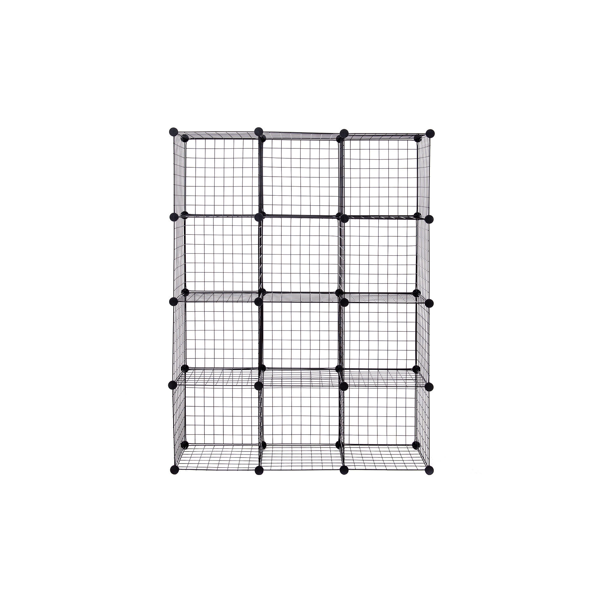 Costway 12 Cube Grid Wire Organizer Wardrobe Shelves Bookcase DIY