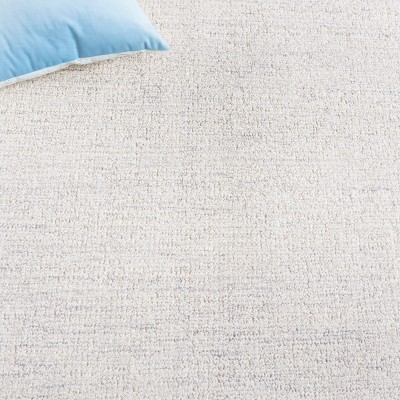Ivory Hand Tufted Wool Rectangular Area Rug 5' x 8'