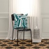 20"x20" Oversize Abstract Poly Filled Square Throw Pillow Teal - Rizzy Home: Cotton Velvet, Indoor Decor, Hidden Zipper - image 2 of 4