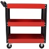 Racxily 3 Tier Rolling Tool Cart on Wheels, Heavy Duty Utility Tool Cart with Pegboard for Repair Shop, Garage, Warehouse - 4 of 4